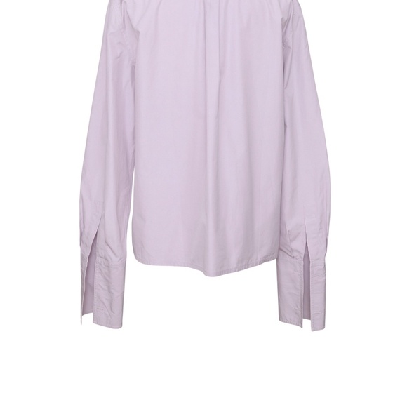 CHANEL Shirt Button Down Long Sleeve Lavender Button Up Collar VINTAGE - Picture 11 of 14
